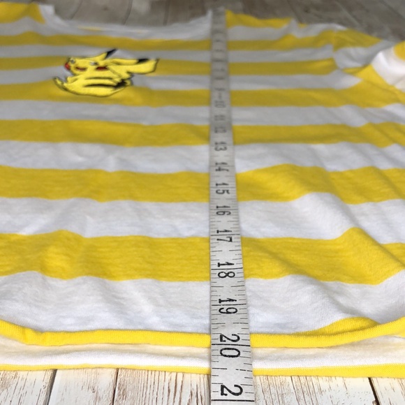 Hot Topic “Pikachu” embroidered, striped, slightly cropped top - junior size S - Picture 6 of 10